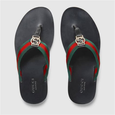 gucci thong slippers mens|gucci men's slip on sandal.